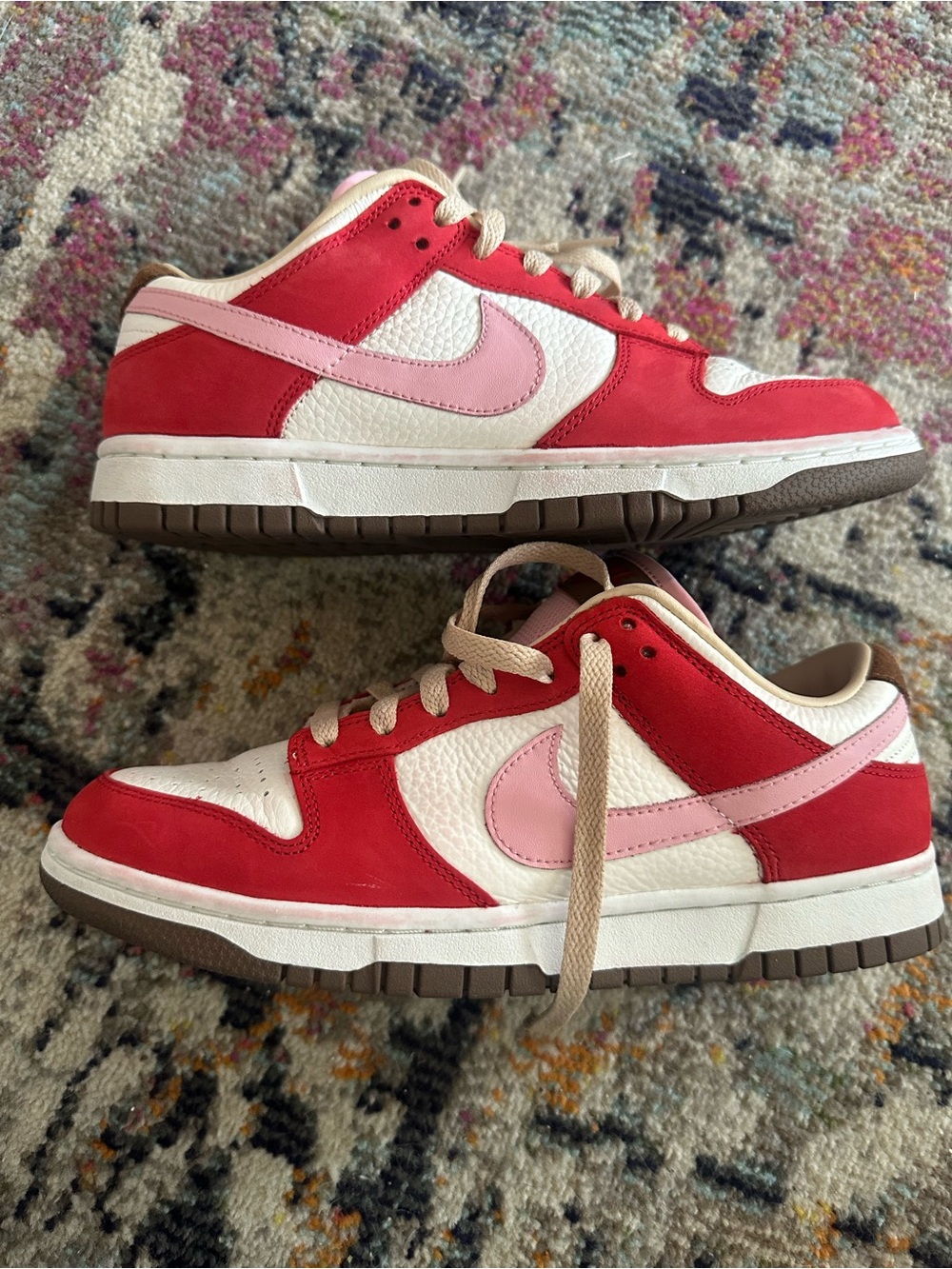 Nike Dunk Low Red Pink Sail Women’s Size 8.5 Sneakers